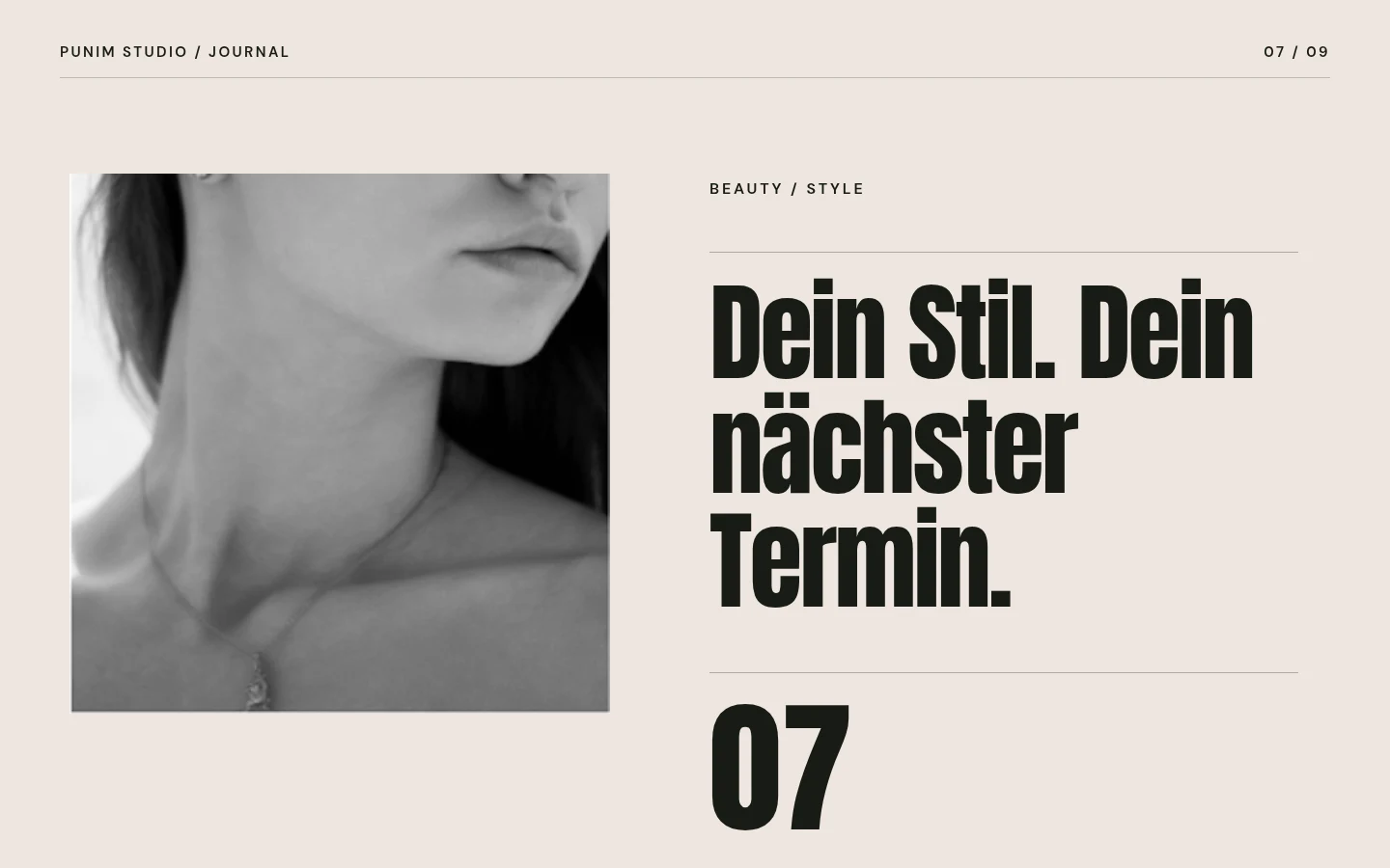 Schwarz-Weiß-Fotografie eines Schmuck-Details als Symbolbild für Beauty